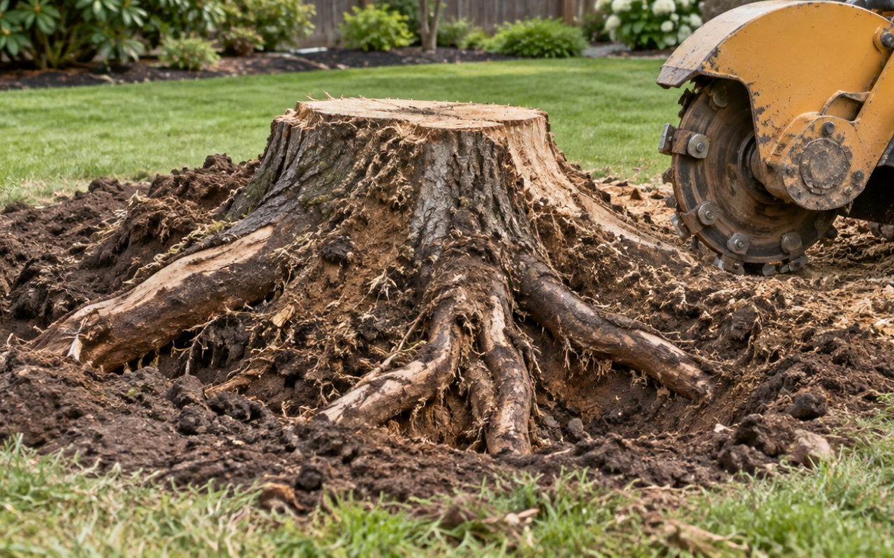 Stump removal versus stump grinding comparison for a residential yard