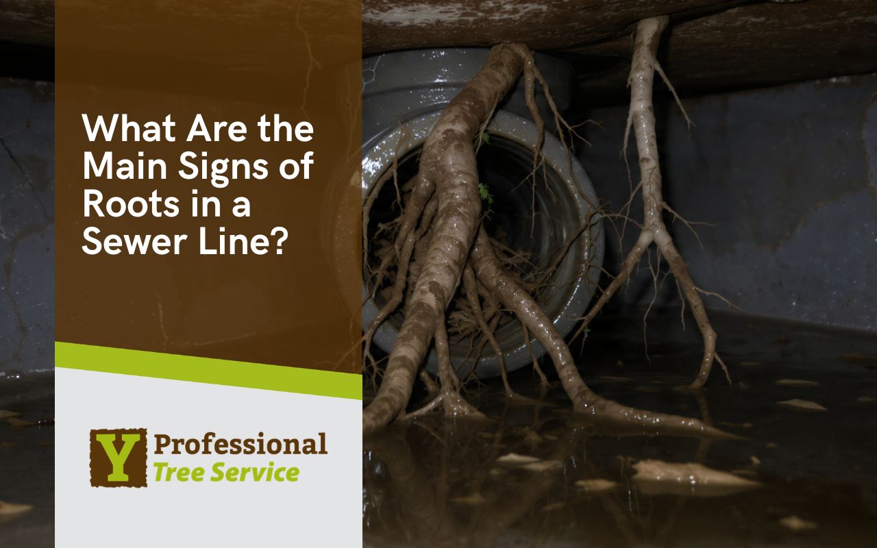 Slow drains as early tree roots in sewer line signs