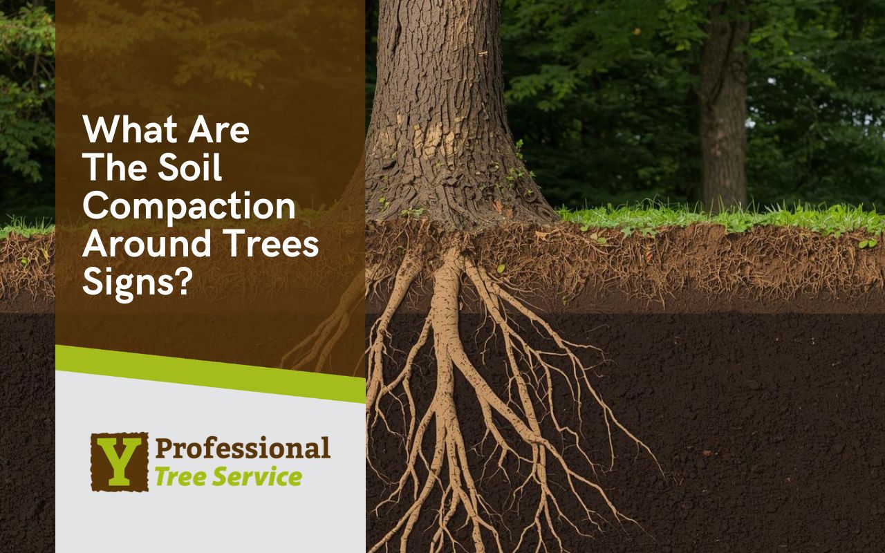 soil compaction around trees signs with standing water around a tree