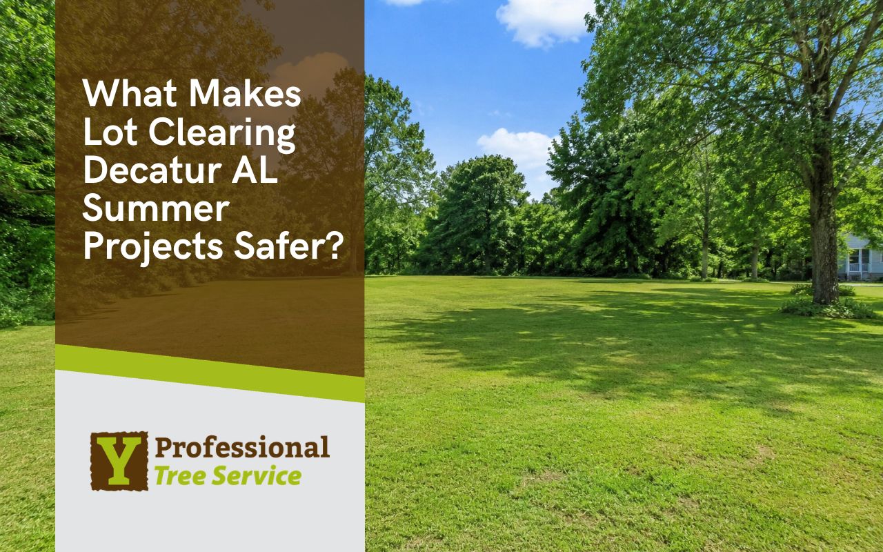 Cleared summer lot in Decatur AL ready for outdoor use