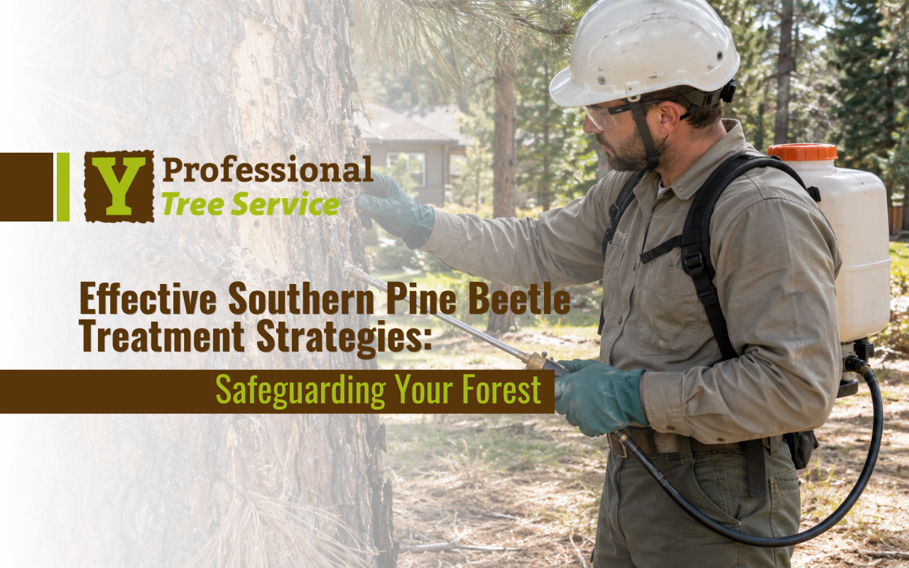 Southern pine beetle treatment guide showing prevention and infestation control options.
